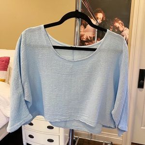 Baby Blue Crop Top